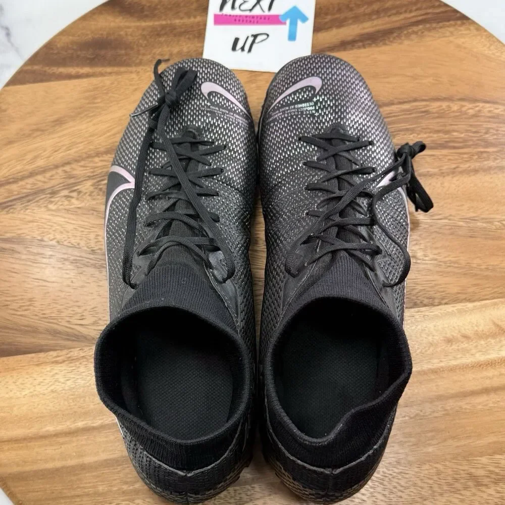 Men’s sz 9.5-Nike Mercurial Superfly VII 7 Academy Turf Soccer Shoes Black Blue